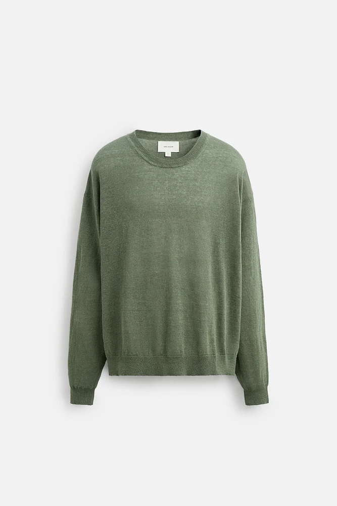 LIGHTWEIGHT 100% LINEN SWEATER