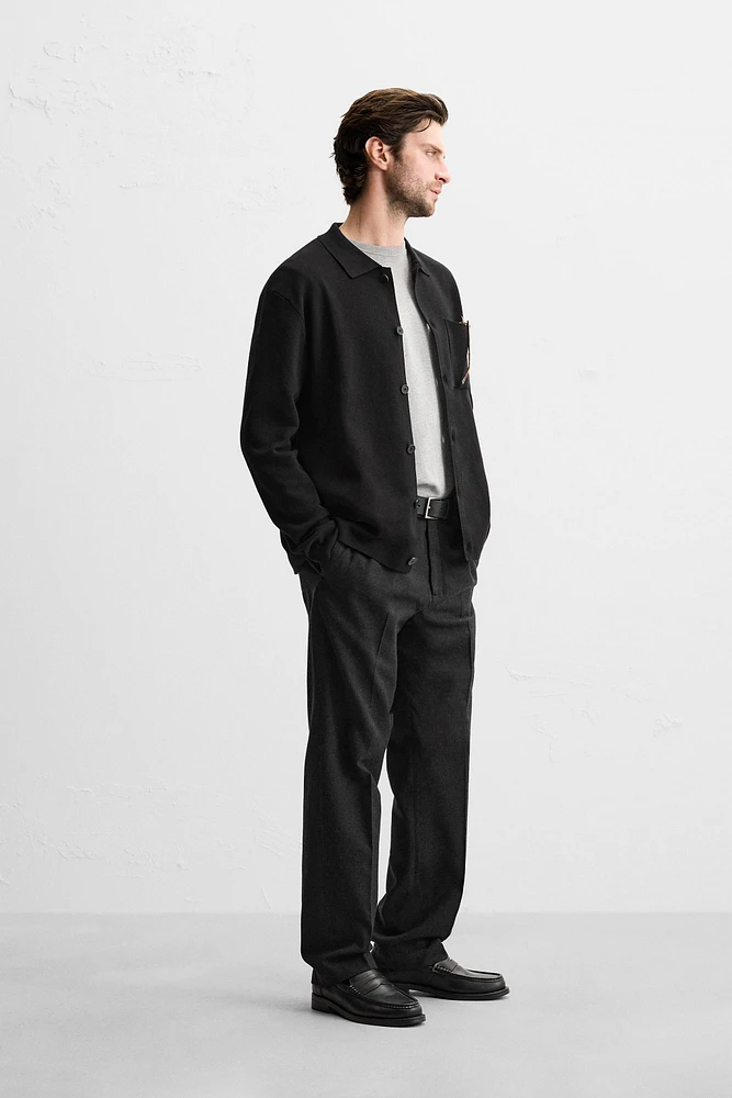 POCKETED COTTON CARDIGAN