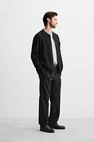 POCKETED COTTON CARDIGAN