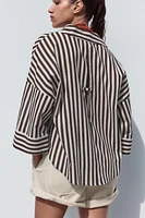 CHEMISE MANCHE LARGE AVEC LIN