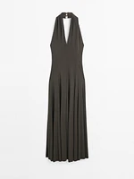 Robe longue fluide à encolure américaine - STUDIO