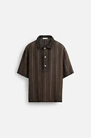 OPEN WEAVE POLO SHIRT