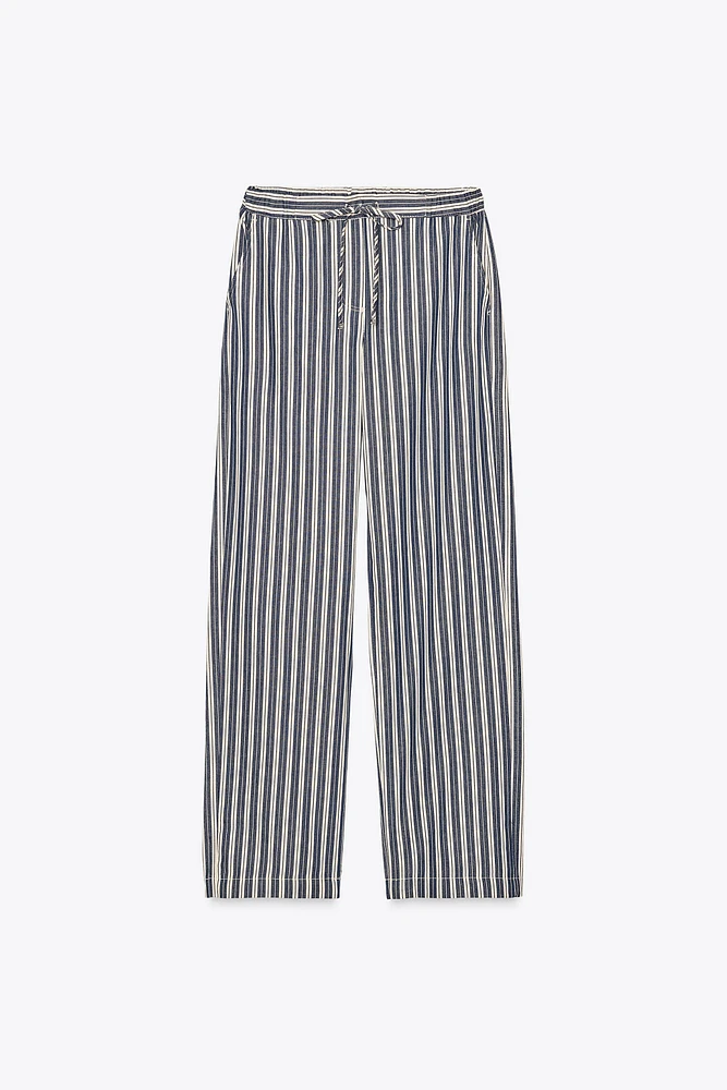 PANTALON LARGE RAYÉ
