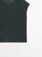 100% linen lightweight ribbed T-shirt