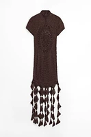 DIAMOND FRINGE CROCHET DRESS