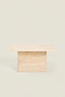 TRAVERTINE MARBLE SIDE TABLE