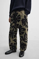 FLEECE JACQUARD PANTS X NANUSHKA