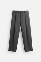 PLEATED PANTS WITH BELT