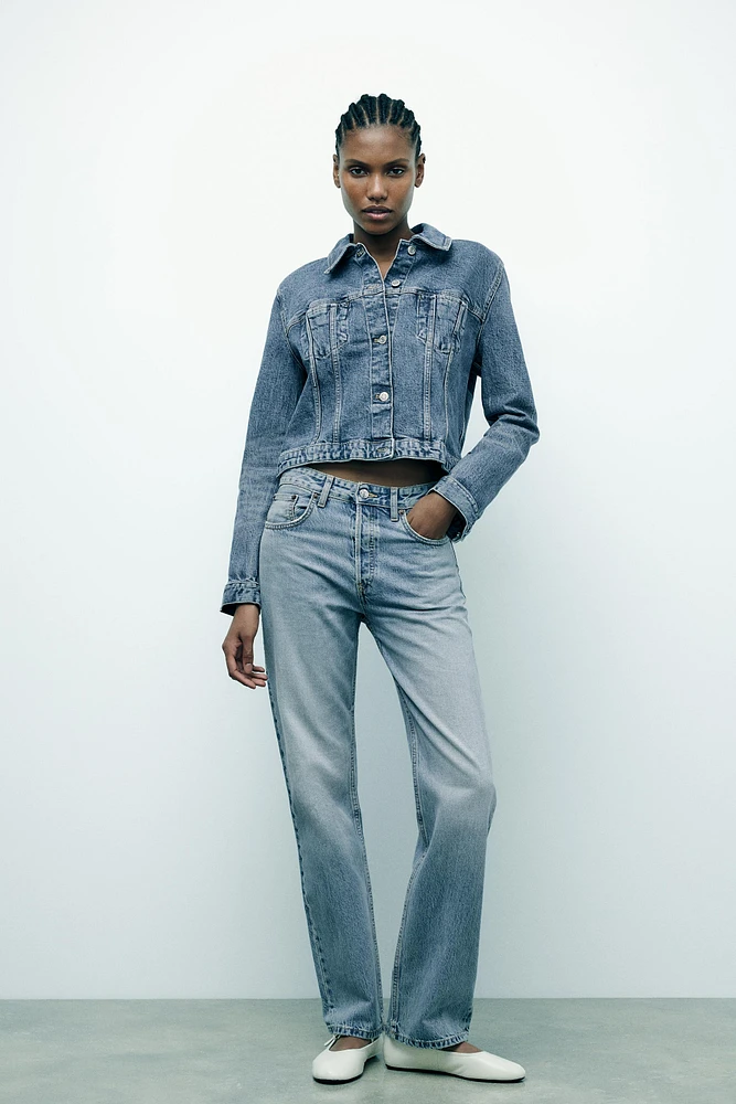 Mid Rise Jeans Di Zara TRF BAGGY BALLOON MID-WAIST JEANS Faded