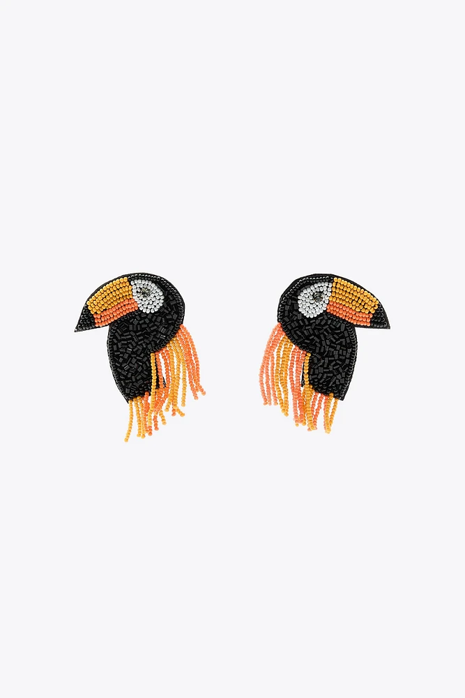 BOUCLES D'OREILLES TOUCAN FANTAISIE