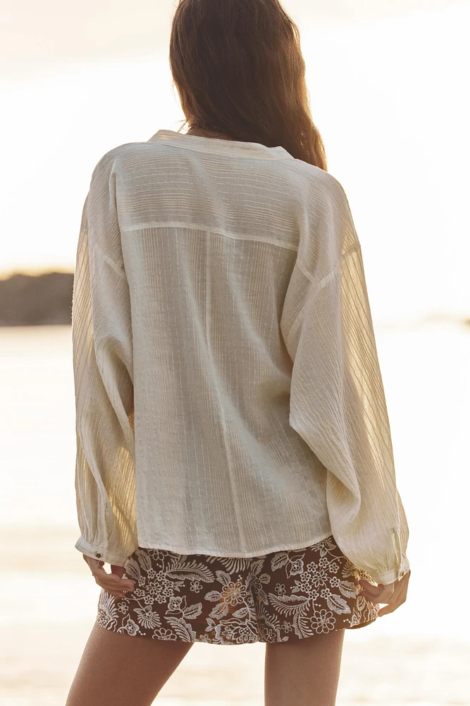 METALLIC THREAD KNOT BLOUSE