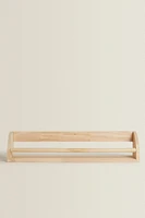 CHILDREN’S WOODEN SHELF WITH FRONT BAR