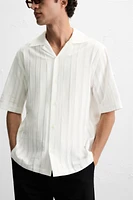 CHEMISE JACQUARD COTON - VISCOSE