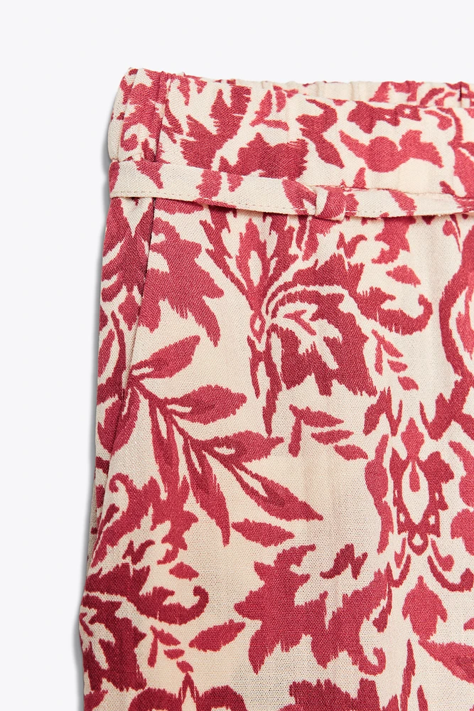 PANTALON LARGE RUSTIQUE IMPRIMÉ