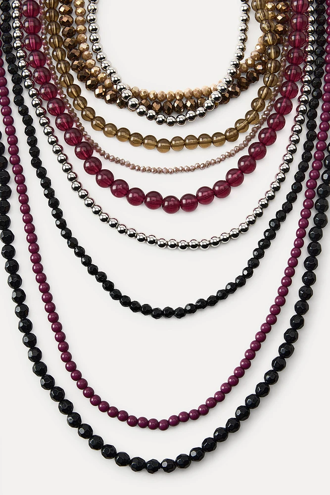 PACK OF 2 MULTI-BEAD NECKLACES