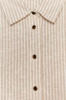 METALLIC THREAD STRIPED SHIRT