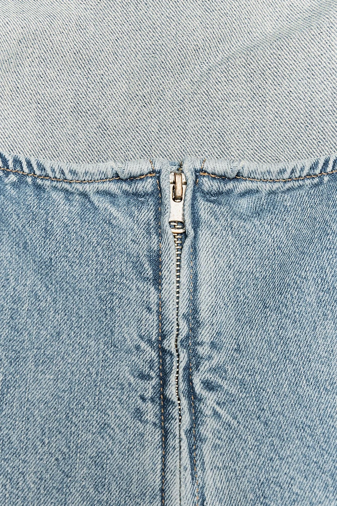 TOP BANDEAU EN JEAN TRF