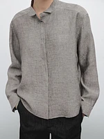 100% linen shirt with pintucks