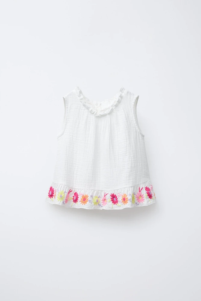 EMBROIDERED FLORAL SHIRT