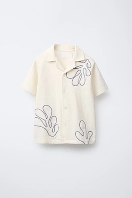 CHEMISE EN MAILLE FEUILLES