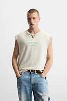 T-SHIRT TANK IMPRIMÉ DÉLAVÉ