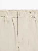 Cotton poplin carpenter Bermuda shorts