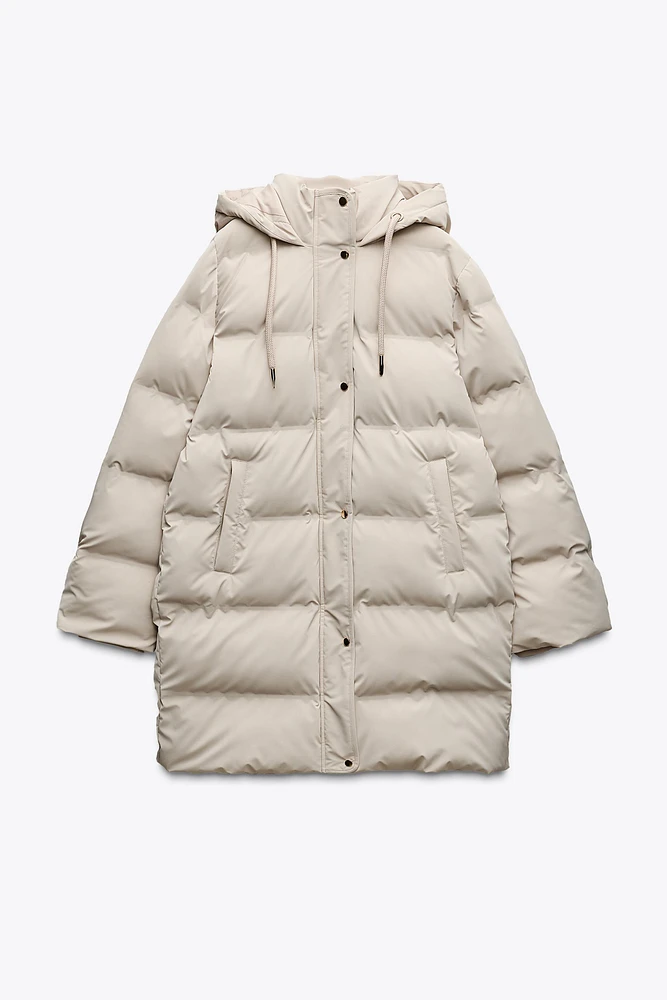 WINDPROOF HOODED PUFFER ANORAK