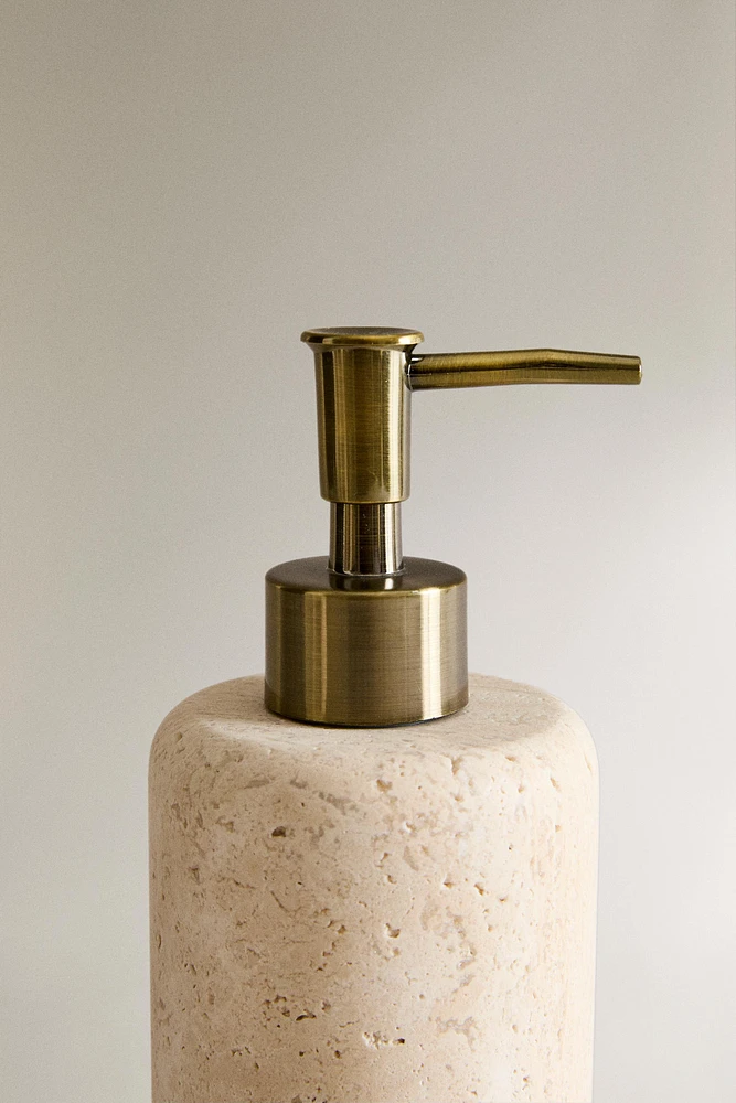 BEIGE MARBLE SOAP DISPENSER