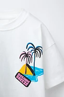 T-SHIRT IMPRIMÉ PALMIERS