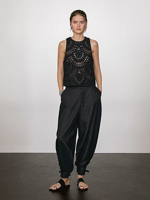 Top en maille crochet