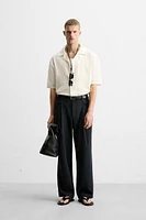 EMBROIDERED COTTON LINEN SHIRT