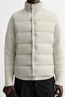 WATER REPELLENT 100% DOWN FEATHER PUFFER VEST