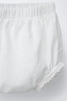 LINEN LACE SHIRT AND BLOOMERS SET
