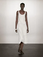 Robe midi ample en coton mélangé