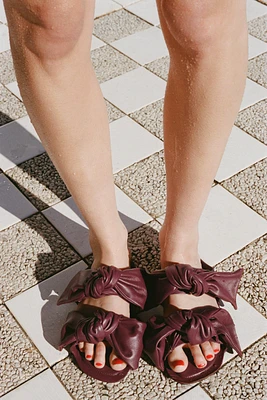 SANDALES LACETS CUIR