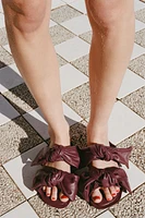 SANDALES LACETS CUIR