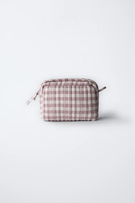 GINGHAM COSMETIC BAG