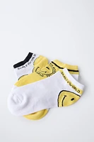 LOT DE TROIS PAIRES SOCQUETTES SMILEYWORLD ®