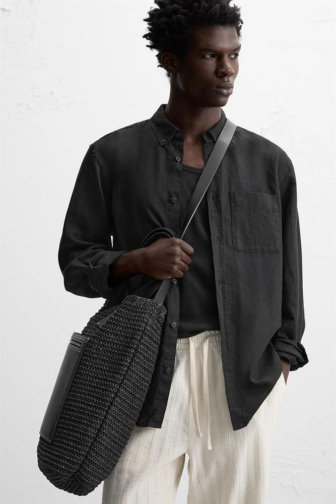 WOVEN SHOPPER BAG