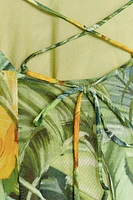 PRINTED TULLE MINI DRESS