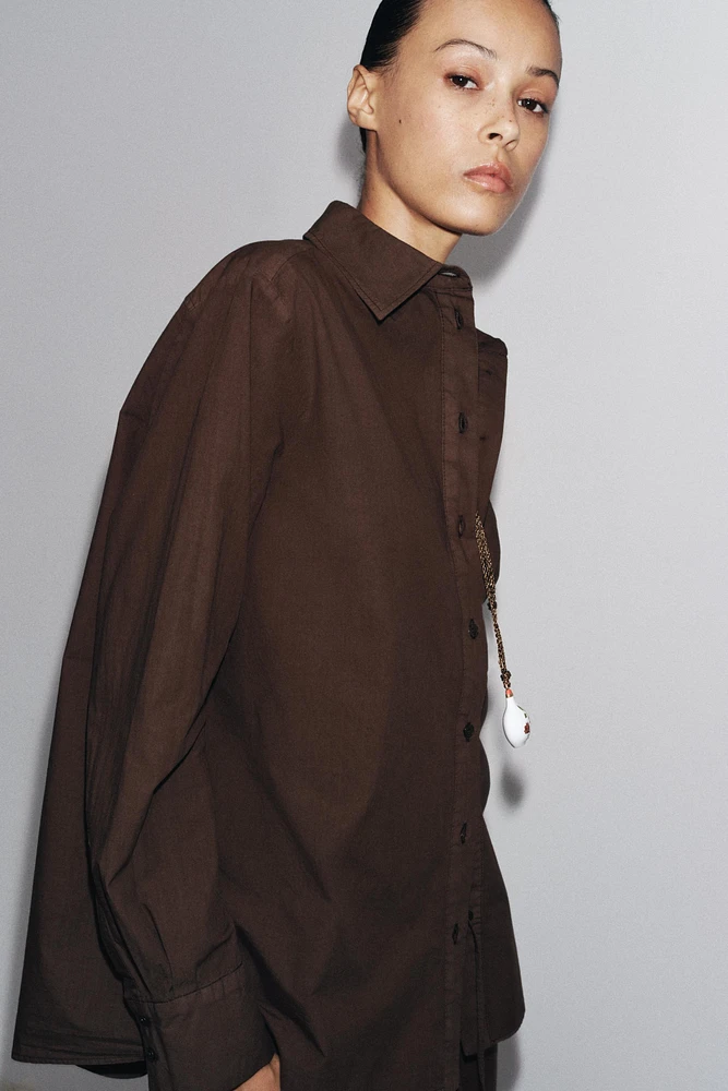 ZW COLLECTION POPLIN SHIRT WITH POCKET