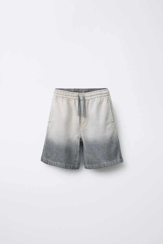 DIP DYE DENIM SHORTS