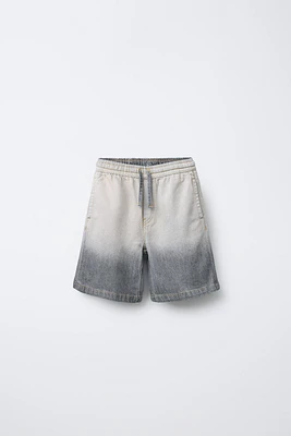 BERMUDA EN JEAN TIE AND DYE