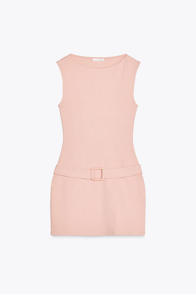 BELTED MINI DRESS