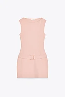 BELTED MINI DRESS
