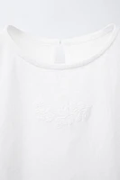 BLOUSE FLEUR BRODÉE PETITS NŒUDS