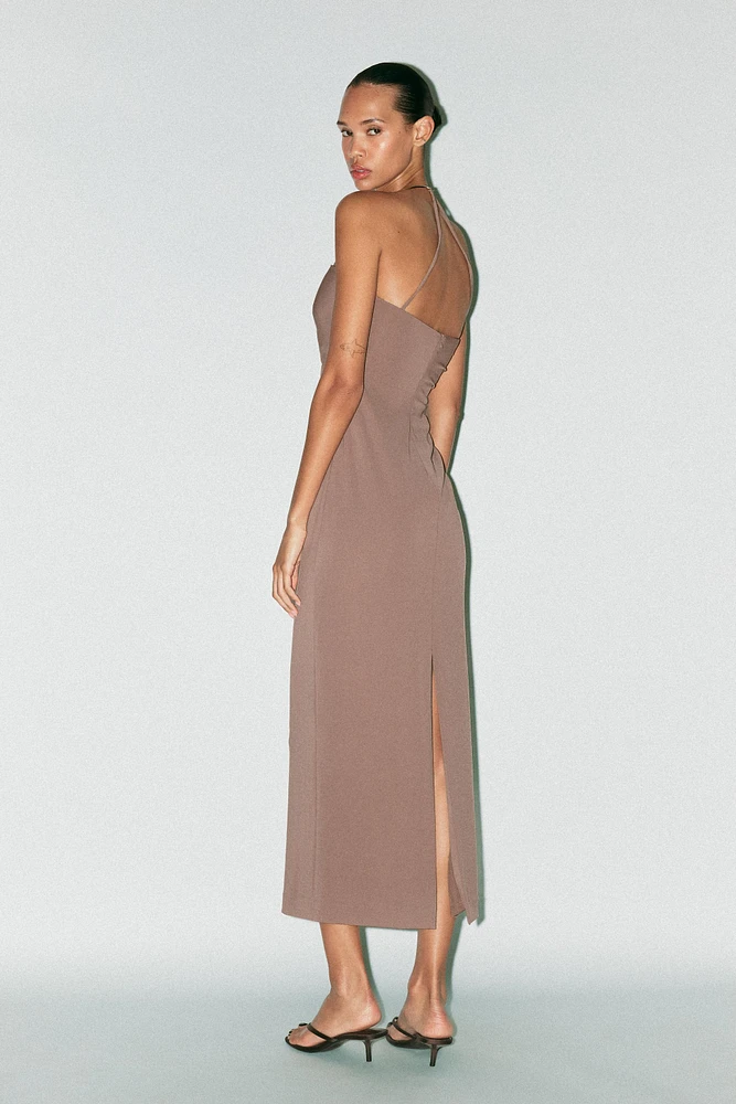 JEWEL NECKLACE MIDI DRESS