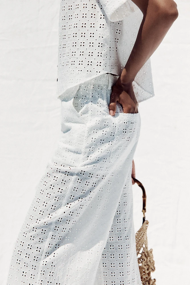 OPENWORK EMBROIDERY CULOTTES
