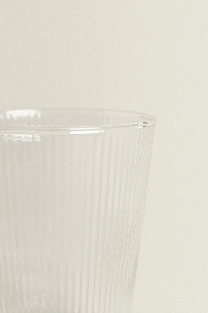 BOROSILICATE GLASS MUG WITH LINES