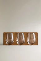 SET OF ROUNDED GLASS TUMBLERS (SET OF 3)